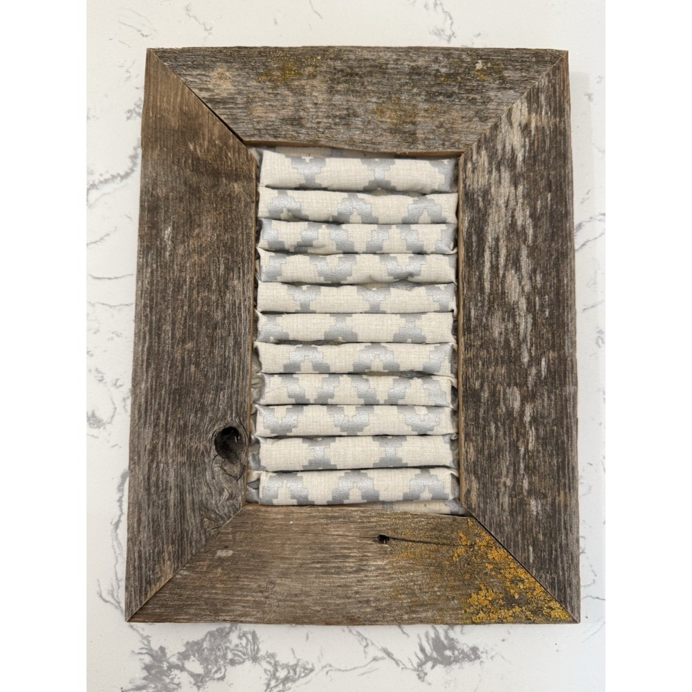 Handmade Vintage Barn Wood Hanging Frame Ring Holder